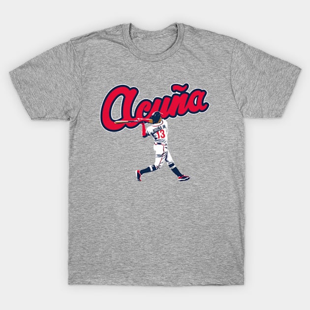 Ronald Acuna Jr. Slugger Swing T-Shirt by KraemerShop